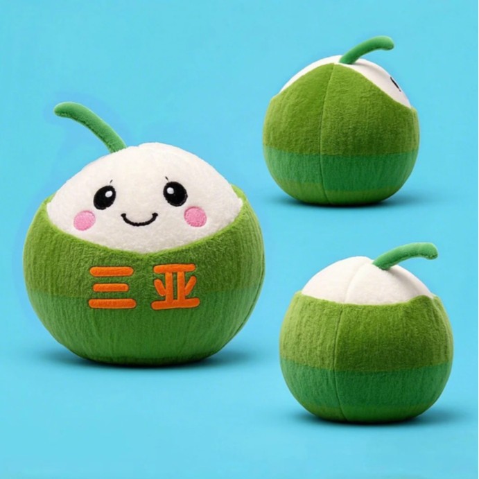 三亚文创椰子毛绒玩具
