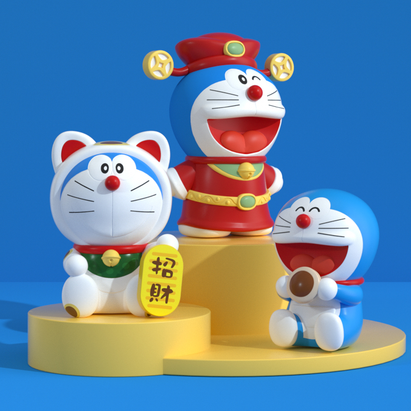 哆啦A梦  财神 招财 铜锣烧 大玩摆件