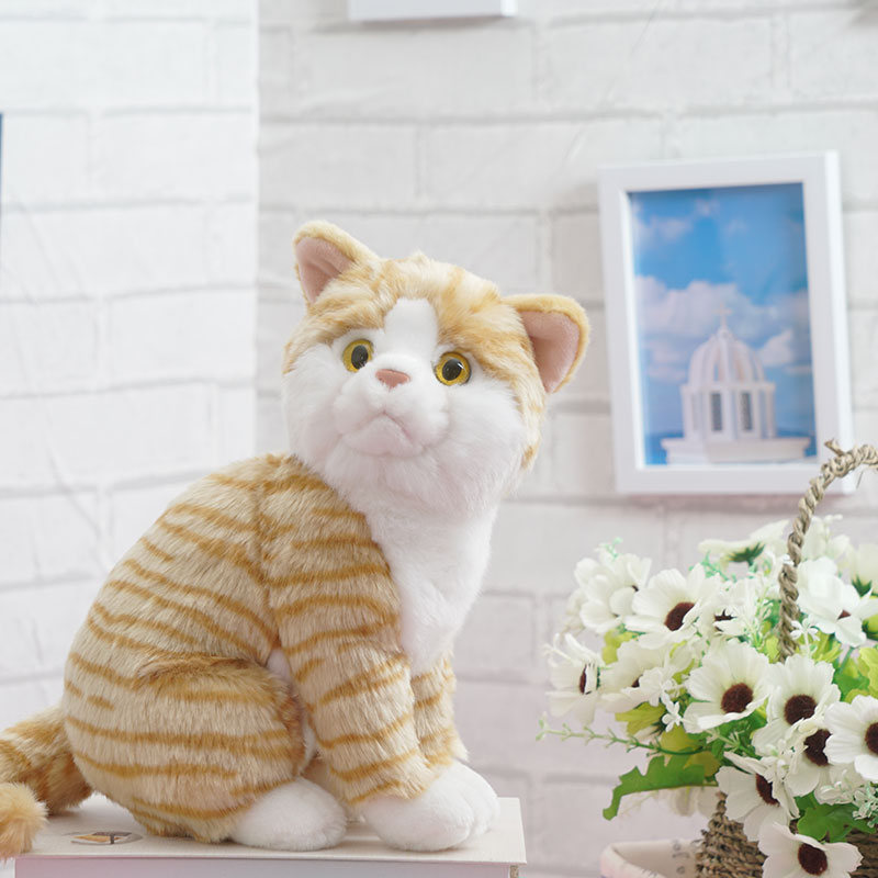 软体甜点猫毛绒玩具仿真小猫咪公仔玩偶儿童生日礼物呆萌仿真动物